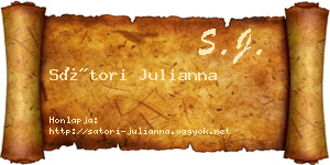 Sátori Julianna névjegykártya